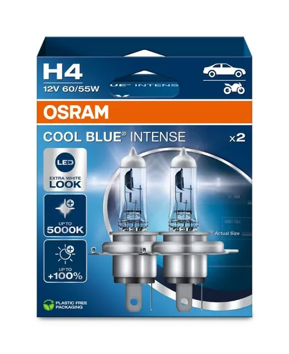 OSRAM H4 12V 60/55W P43t Cool Blue INTENSE NextGen. 5000K +100% Duo 2ks 64193CBN-2HB