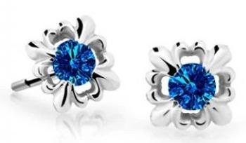 Cutie Jewellery Roztomilé dětské náušnice z bílého zlata C2212-30-X-2 modrá
