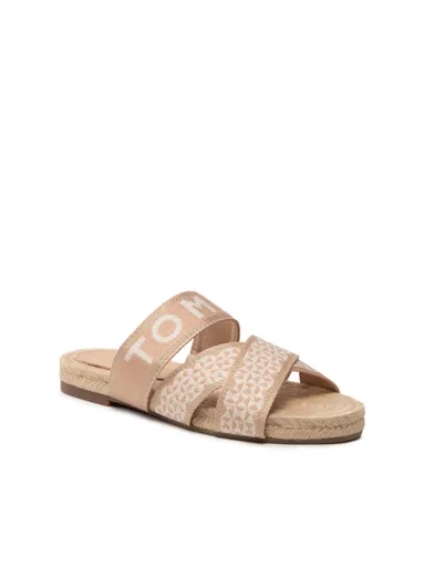 Tommy Hilfiger dámské krémové pantofle FW0FW06307 38