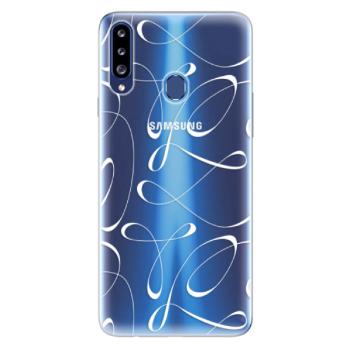 Odolné silikonové pouzdro iSaprio - Fancy - white - Samsung Galaxy A20s