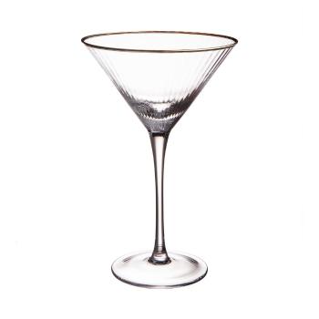 GOLDEN TWENTIES Sklenice na martini se zlatým okrajem 300 ml