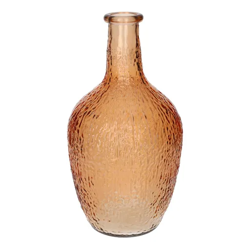 DUIF Skleněná váza láhev MILANO 25cm broskvová