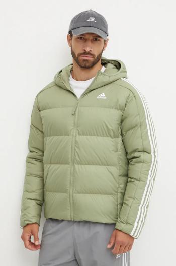 Péřová bunda adidas Essentials pánská, zelená barva, zimní, IX8905