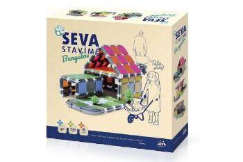 Seva Stavíme Bungalov Stavebnice plast 548 dílků v krabici 35x33x7cm