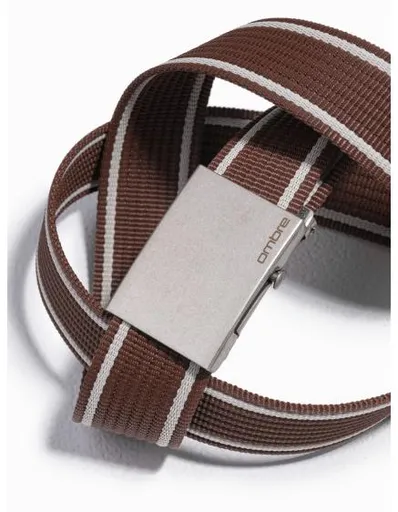 Pánský dvoubarevný pergamenový pásek A820 hnědý