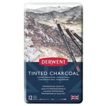 Sada barevných uhlů Derwent Tinted Charcoal 12ks