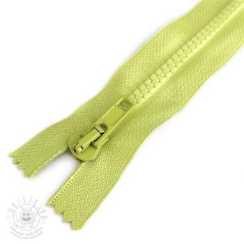 Zip kostěný dělitelný 70 cm lime