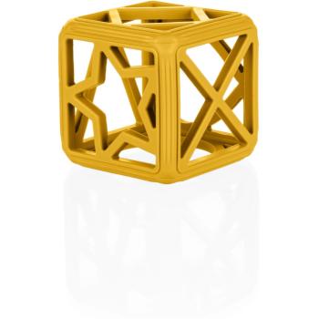 Zopa Silicone Teether Square kousátko 0 m+ Mustard Yellow 1 ks