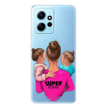 Odolné silikonové pouzdro iSaprio - Super Mama - Two Girls - Xiaomi Redmi Note 12 5G