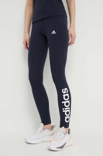 Legíny adidas H07781 dámské, tmavomodrá barva, s potiskem, H07781