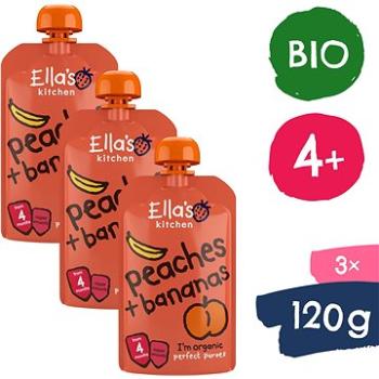 Ella's Kitchen BIO Banán s broskví (3× 120 g) (8594200262792)