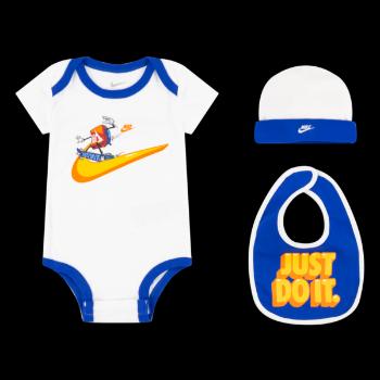 Nike cool after school hat. bodysuit & bib 3-piece set 6-12m