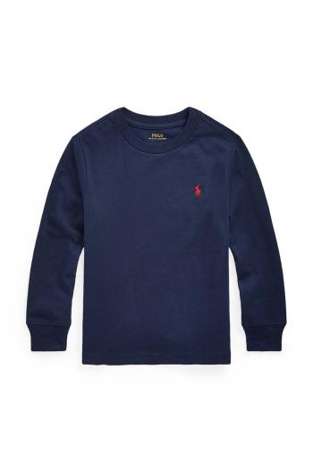 Dětská bavlněná mikina Polo Ralph Lauren tmavomodrá barva, lehká, 322843804002