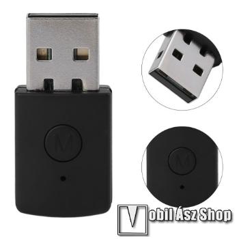 Bluetooth audio vevő adapter - V4.0, 3,5mm jack csatlakozóba illeszthető - FEKETE