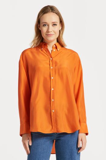 KOŠILE GANT RELAXED SILK SHIRT PUMPKIN ORANGE