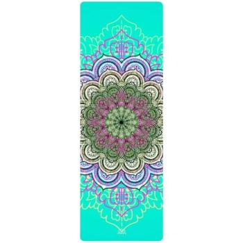 YOGGYS TRAVEL YOGA MAT 1.5 MM SUCCULENT MANDALA Podložka na jógu cestovní, tyrkysová, velikost