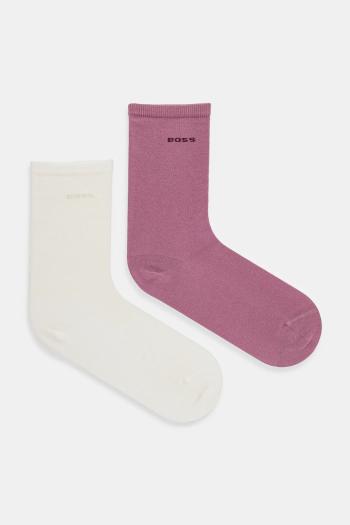 Ponožky BOSS 2-pak ružová farba, 50543398