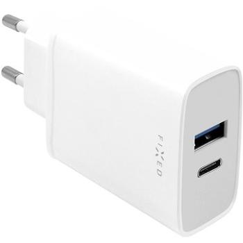 FIXED Travel s USB-C a USB výstupem podpora PD 30W bílá (FIXC30-CU-WH)