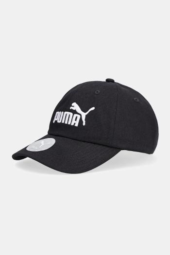 Bavlnená šiltovka Puma ESS NO.1 LOGO BB Cap Jr čierna farba, 026554