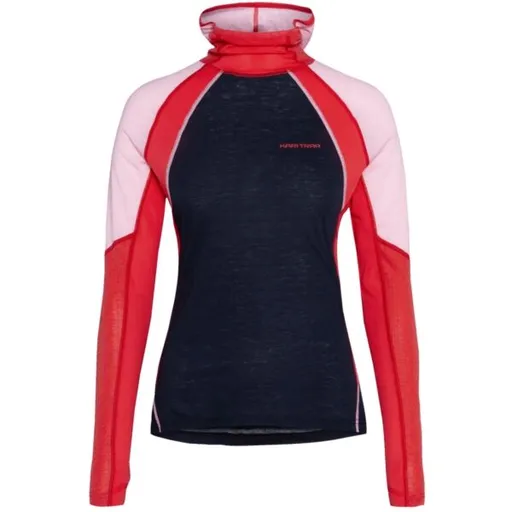 KARI TRAA ALMA Dámské merino triko s kapucí, tmavě modrá, velikost