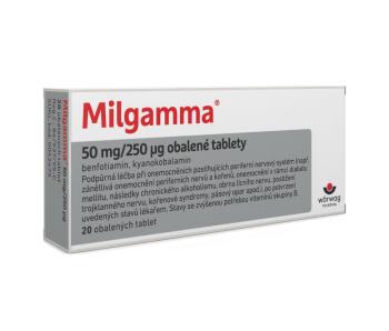 Milgamma 50 mg/250 μg 20 obalených tablet