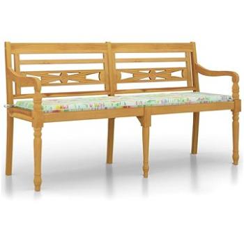 SHUMEE Lavice Batavia poduška vzor listů 150 cm teak 3100838 (3100838)