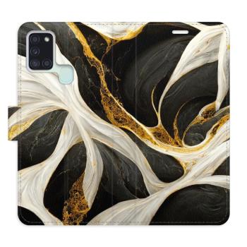 Flipové pouzdro iSaprio - BlackGold Marble - Samsung Galaxy A21s