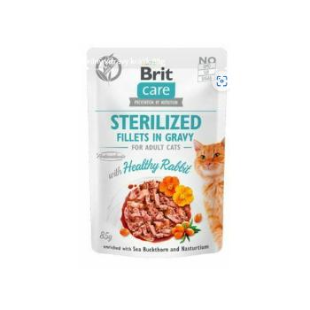 Kapsička Brit Care Cat Sterilized Fillets in Gravy with Healthy Rabbit 85g