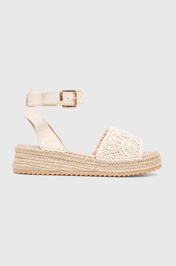 Espadrilky Answear Lab béžová barva, na platformě