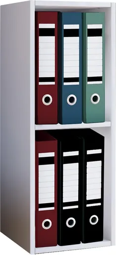 VCM Kancelářská police Offas Mini 2 přihrádky, bílá