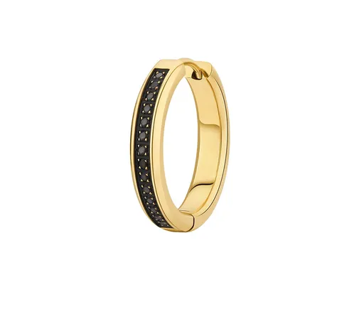 Brosway Pozlacená single náušnice se zirkony Ink BIK121