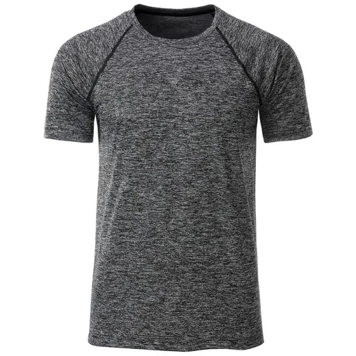 James & Nicholson (Daiber) Pánské funkční tričko JN496 - Černý melír / černá | L