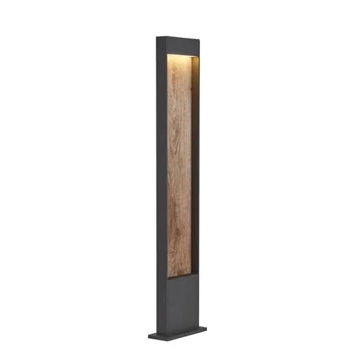 SLV BIG WHITE FLATT POLE 100 Outdoor, stojací LED svítidlo, 3000K, IP65, antracitové/hnědé 1002959