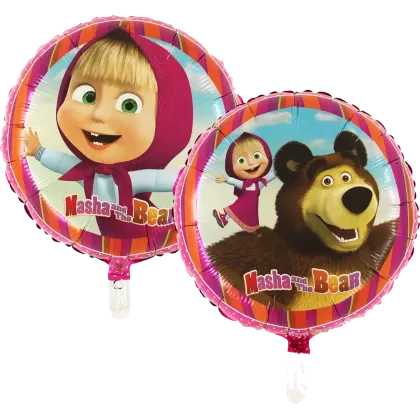 Baloon Party Fóliový balón - Máša a medvěd (kruh)