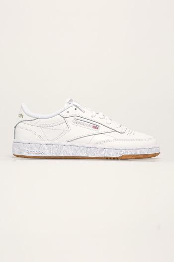 Kožené sneakers boty Reebok Classic CLUB C 85 bílá barva