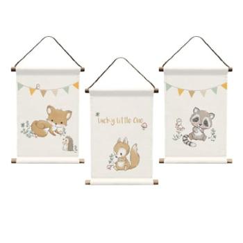 babybest® Nástěnná fototapeta Forest friends 3-pack