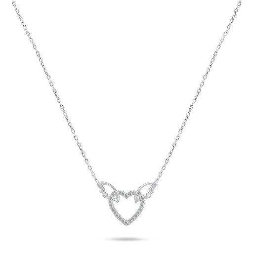 Brilio Silver Hravý stříbrný náhrdelník se zirkony NCL36W