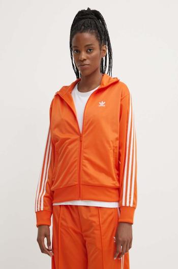 Mikina adidas Originals dámská, oranžová barva, s aplikací, IP0610