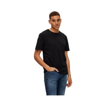 Selected  Noos Pan Linen T-Shirt - Black  Tričká a polokošele Čierna