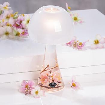 Gilde Skleněný svícen Dream - růžové květy