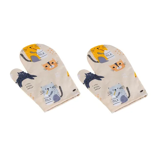 Bellatex Kuchyňská chňapka Kočka béžová, 28 x 18 cm, 2 ks