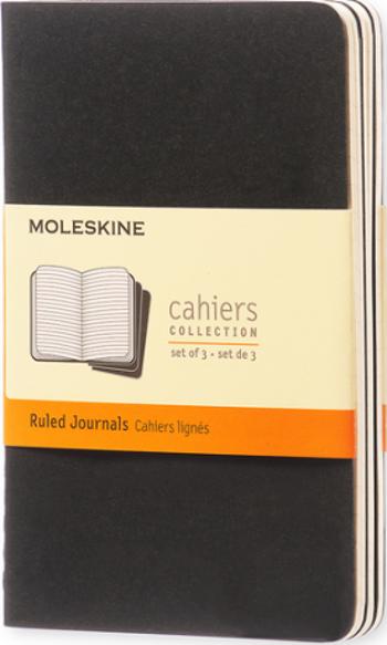 Moleskine Sešity 3 ks černé S, linkované