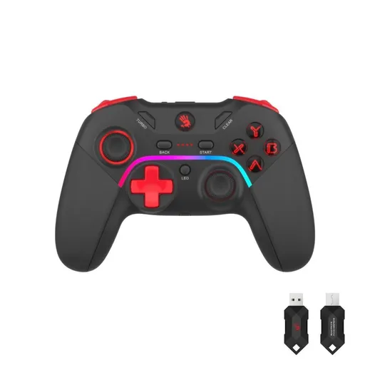 A4tech Bloody GPW70, gamepad, RGB, Dual mode 2, 4G+USB, černá