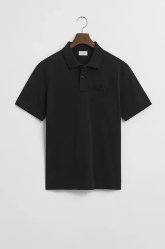 POLOKOŠILE GANT REG TONAL SHIELD SS POLO BLACK