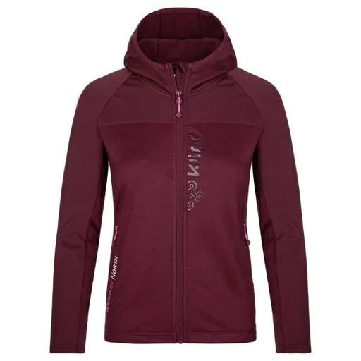 KILPI LAYANA Dámská mikina, vínová, velikost