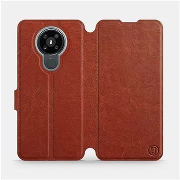 Flipové pouzdro na mobil Nokia 3.4 v provedení  Brown&Gray s šedým vnitřkem (5903516407538)