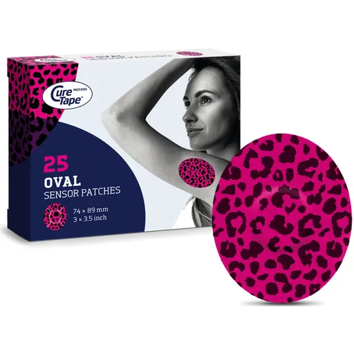 CureTape Náplasti na senzor Art Leopard 25 kusů