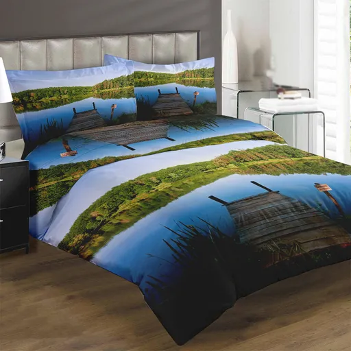 IMPAR Povlečení Lesík s jezerem 200x140 cm (Rozměr : 1x150/200 + 1x60/50)