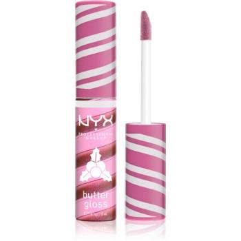 NYX Professional Makeup Holiday Butter Gloss lesk na rty odstín 01 Holly Berry Swirl 8 ml