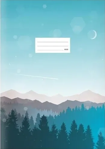 Školní sešit A4 444, linkovaný, noční obloha